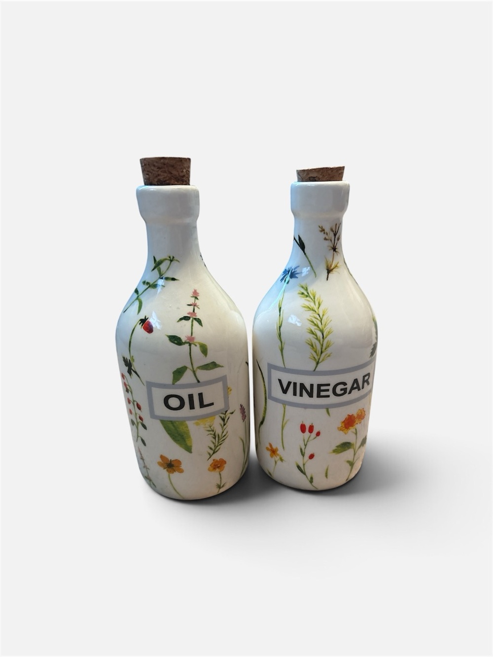 Oil and Vinegar Cork Bottle Set
